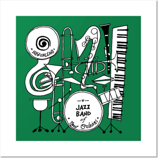 Jazz Band Instrumental Posters and Art